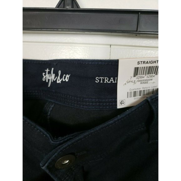Style & Co Plus Size High Rise Straight Leg Jeans - Picture 4 of 9